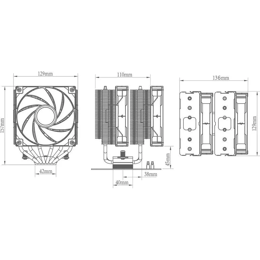 Кулер для процесора Deepcool AG620 BK ARGB (R-AG620-BKANMN-G-2) [150122] - фото 11