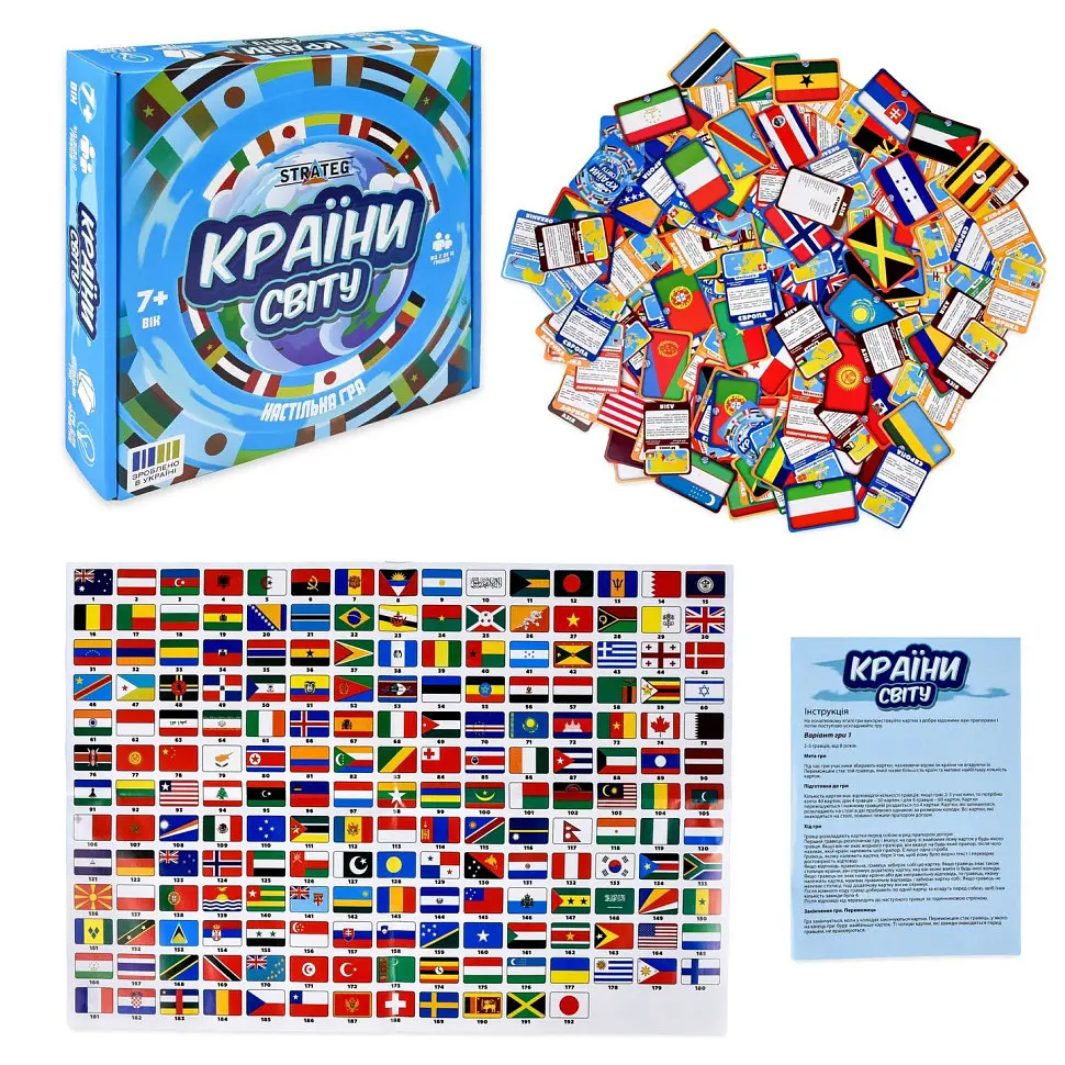 Карткова гра "Країни світу" 30952 інструкція, 220 карток - фото 2