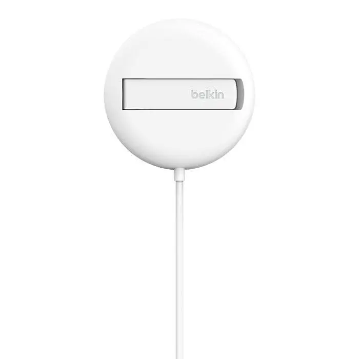 Зарядний пристрій Belkin UltraCharge Magnetic Kickstand 15Вт, білий (WIA011HQWH) - фото 3