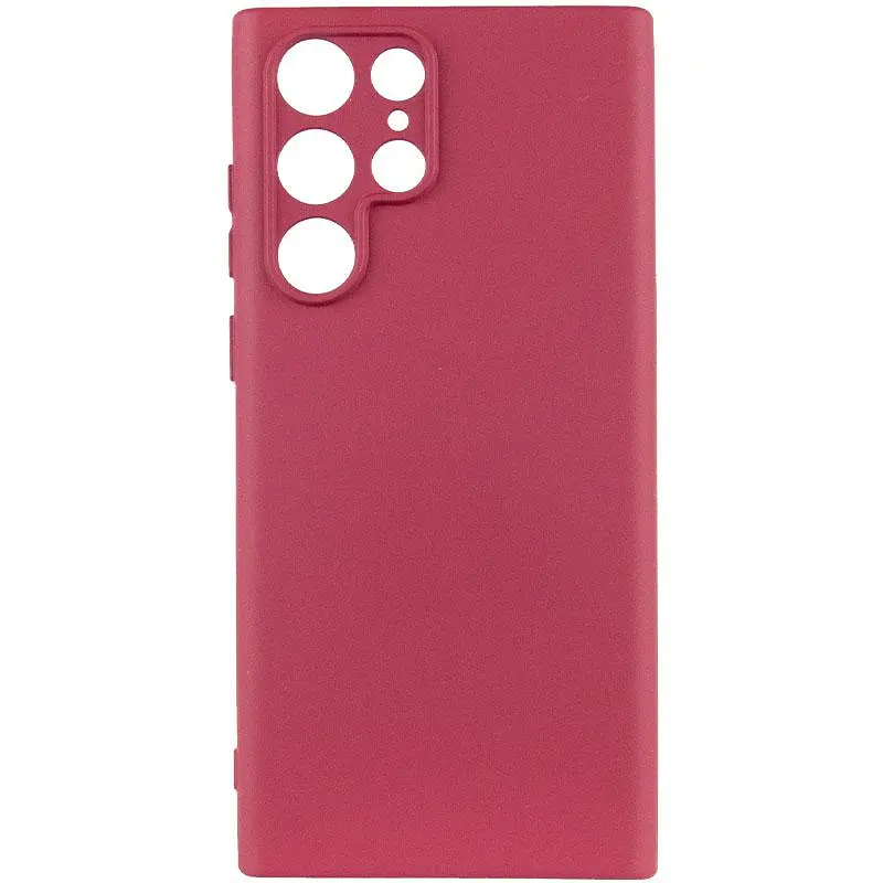 Чехол TPU Getman Liquid Silk Full Camera для Samsung Galaxy S24 Ultra Бордовый/Marsala - фото 2