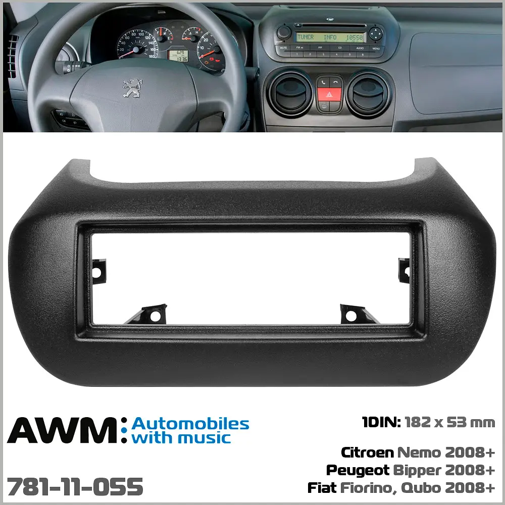 Переходная рамка Citroen Nemo, Peugeot Bipper, Fiat Fiorino, Qubo AWM 781-11-055 - фото 7