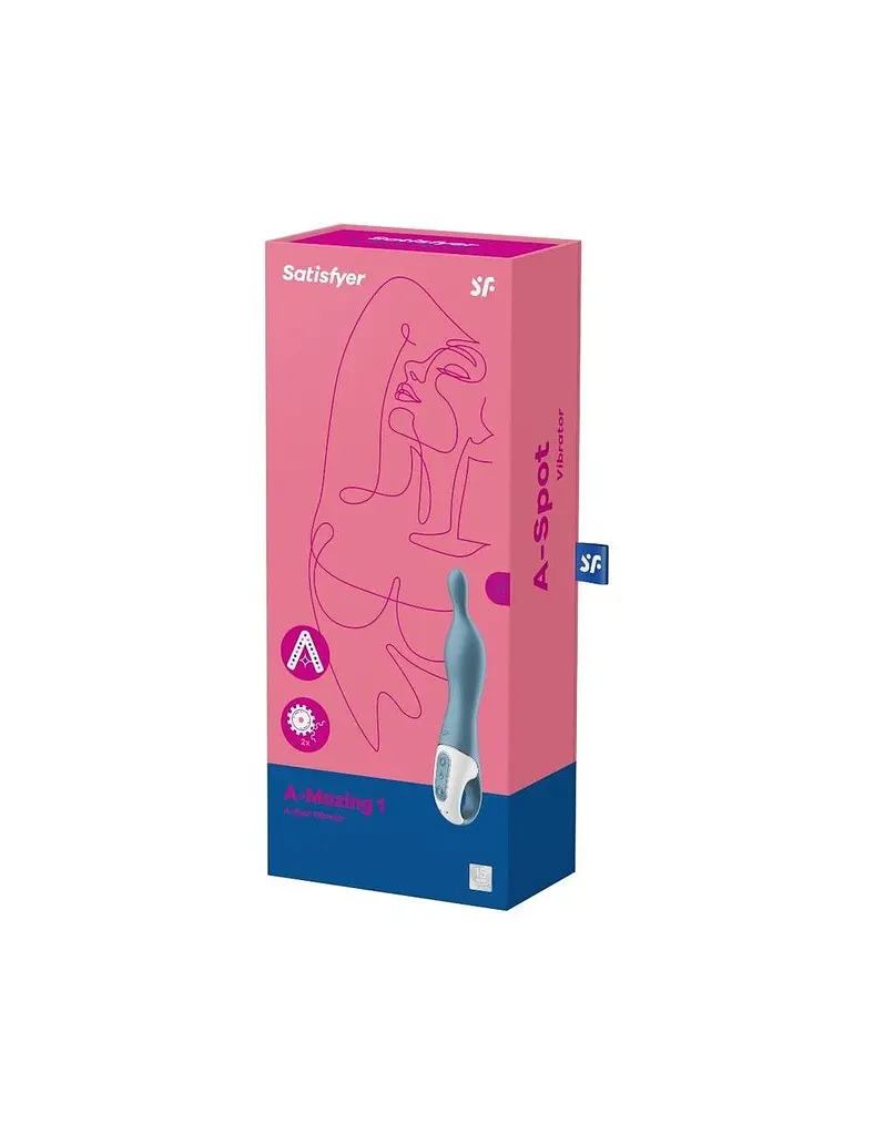 Вібратор Satisfyer - A-Mazing 1 Інноваційний для точки А, 21.7х3.8 блакитний - фото 4