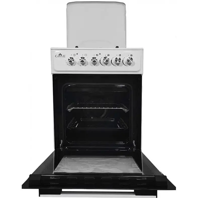Плита комбинированная Castle CPEG-50W (3+1) (белая) - фото 4