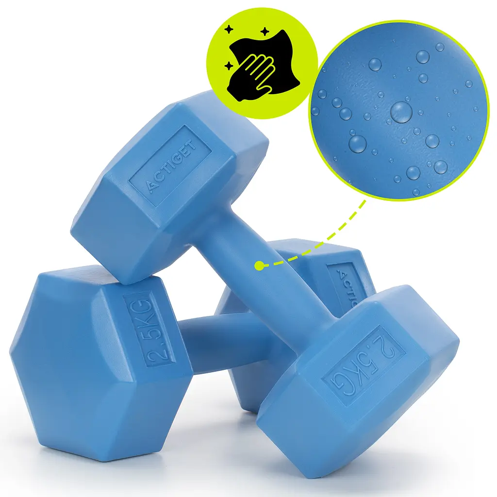 Гантелі Actiget Hex 2 x 2.5 кг ACT0160 Blue - фото 2