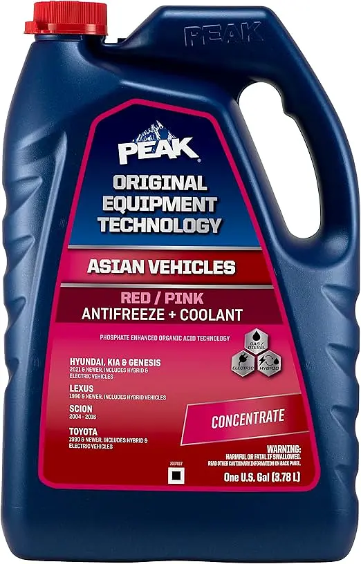 Охолоджуюча рідина PEAK OET ASIAN RED/PINK EXP FS 6/1/3,785 л.