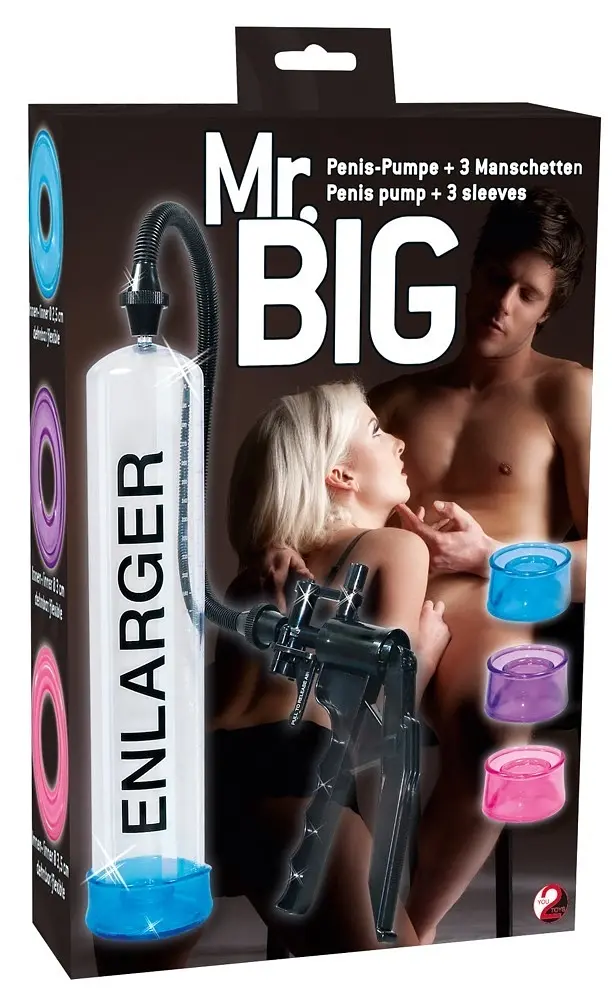 Помпа для пеніса You2Toys Mr. Big 3 Sleeve System Pump, 32 см (прозорий) - фото 8