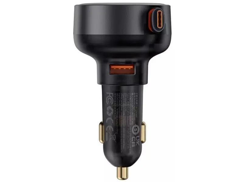 Автомобільний зарядний пристрій BASEUS Enjoyment Pro U Black (C00057800111-00) - фото 2