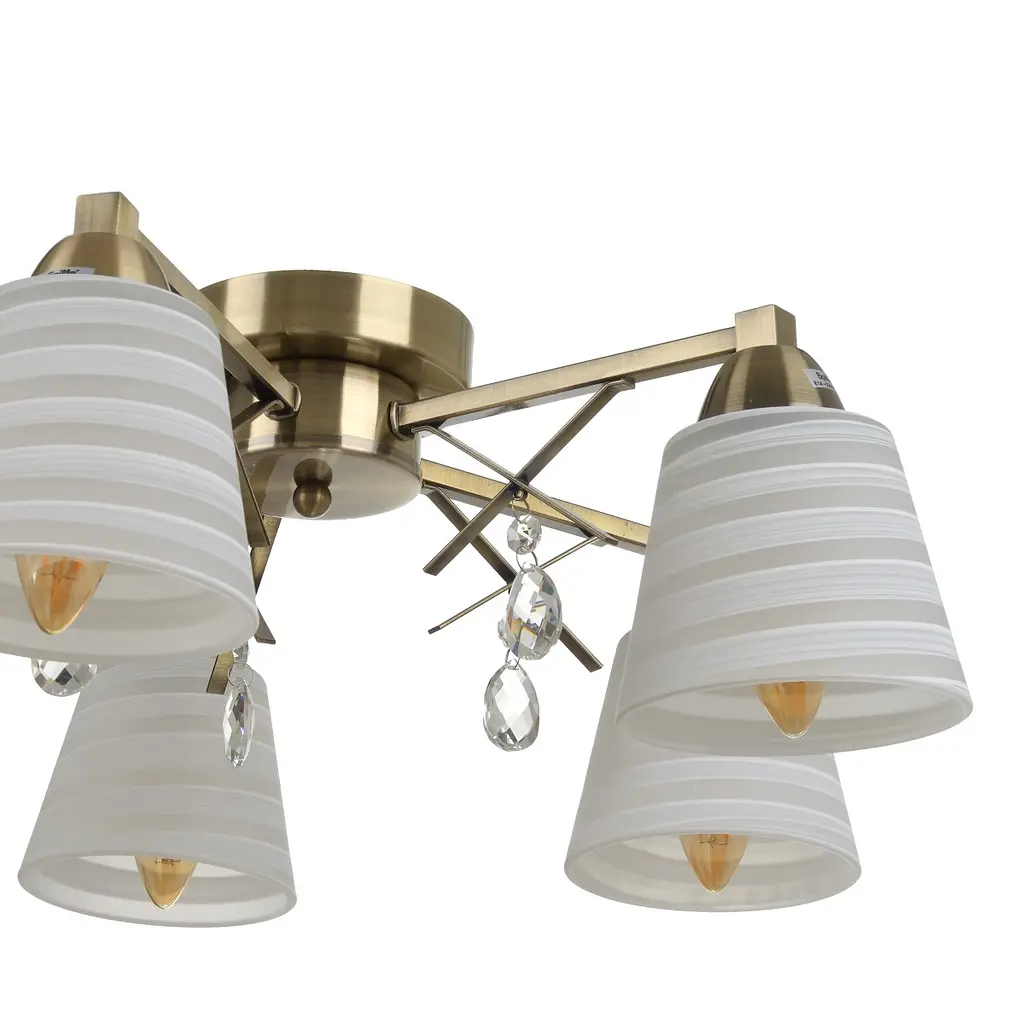 Люстра потолочная Brille в спальню E14 40W AB (LK-673C/5) - фото 4