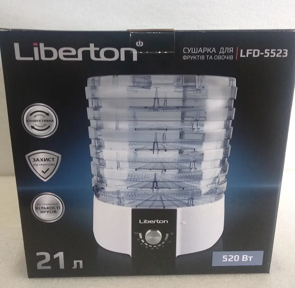 Сушка для овочів та фруктів Liberton LFD-5523P - фото 10
