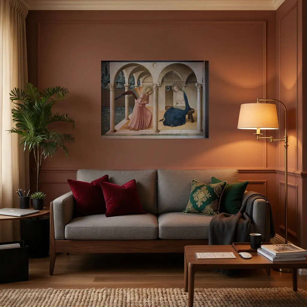 Інтер'єрна картина Благовіщення, Фра Анджеліко, Fra Angelico, Annunciation, релігійний декор, 43×60 см (id6970) - фото 4