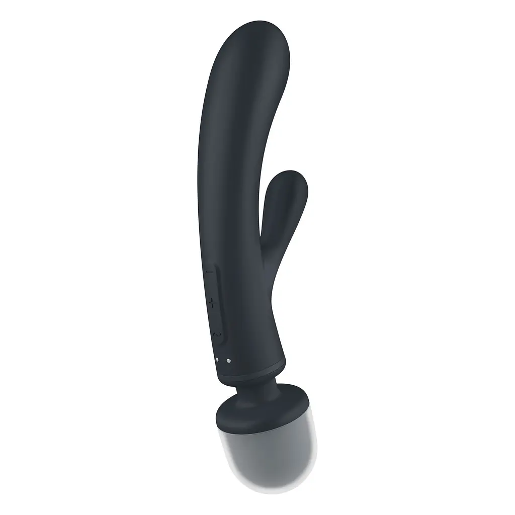 Вібратор-кролик з вібромасажером Satisfyer Triple Lover Grey, 3 мотори - фото 4