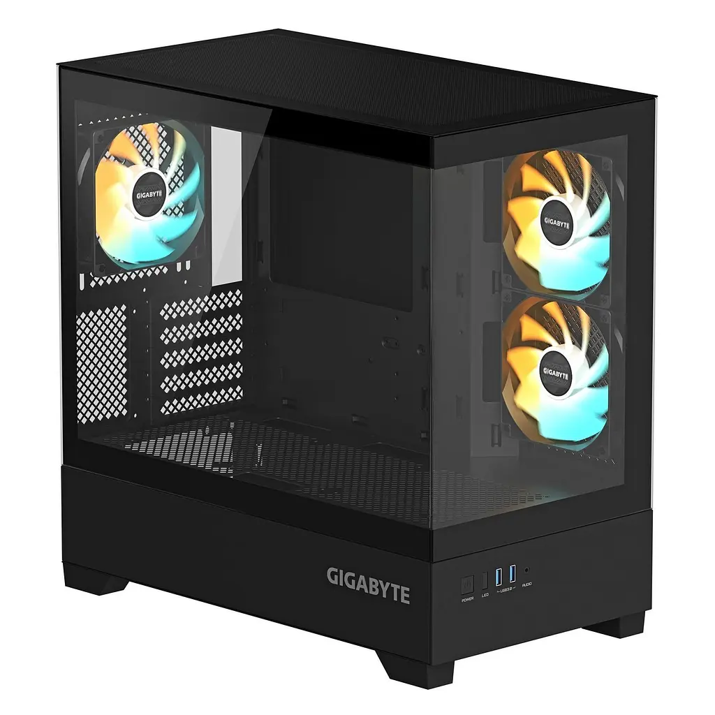 Корпус Gigabyte C201 Panoramic Tempered Glass Black без БЖ (GB-C201P) - фото 2