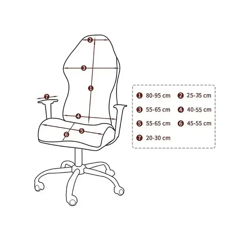 Эластичный защитний чехол на игровое, компьютерное кресло Semi Chair Cover с подлокотниками Black XL - фото 2