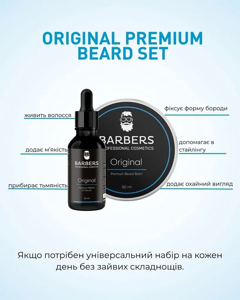 Набір для догляду за бородою Barbers Original 80 мл - фото 2