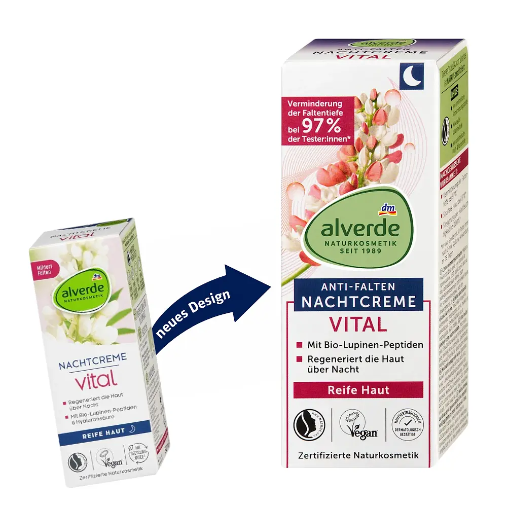Нічний живильний крем для обличчя Alverde Naturkosmetik з органічними пептидами люпину 50 мл - фото 7