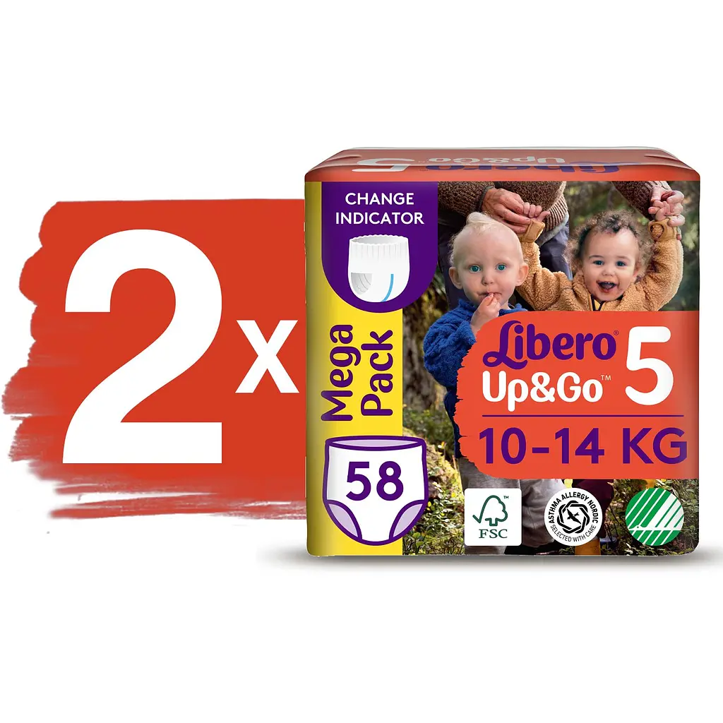 Подгузники-трусики Libero Up&Go 5 (10-14 кг) 116 шт. - фото 2