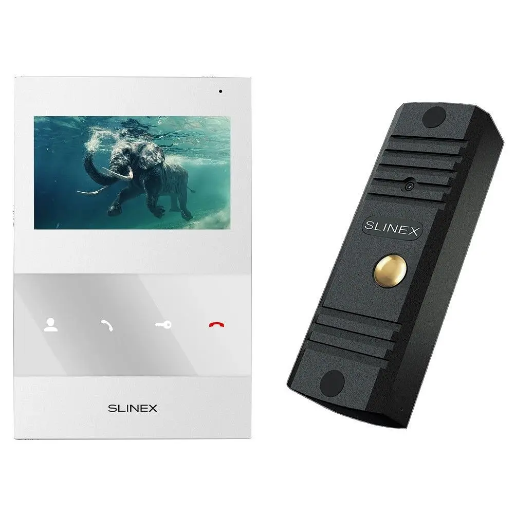 Комплект відеодомофону Slinex (ML-16HD(Black) + SQ-04M(White)) - фото 3