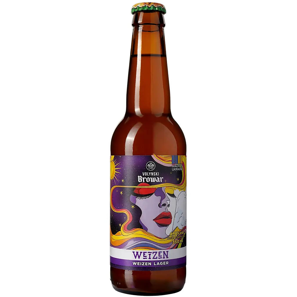 Пиво Volynski Browar Weizen, світле, нефільтроване, 4,9%, 0,35 л