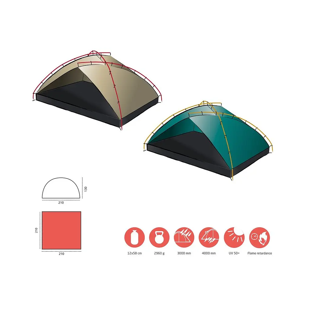 Намет Grand Canyon Tonto Beach Tent 4 Blue Grass (330023) - фото 2
