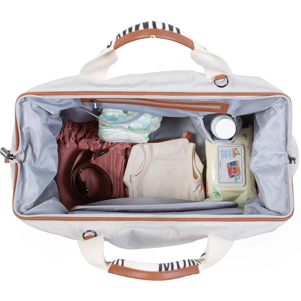 Сумка Childhome Mommy bag Signature - Canvas White, біла (CWMBBSCOW) - фото 6