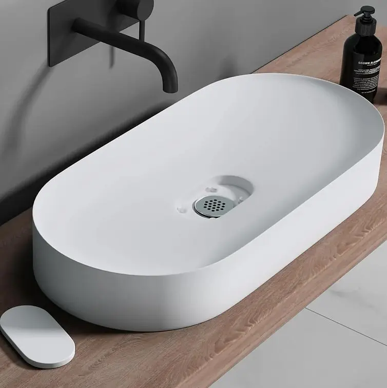 Умывальник Rea Iris 71 white matt накладной REA-U4305, Белый матовый - фото 5