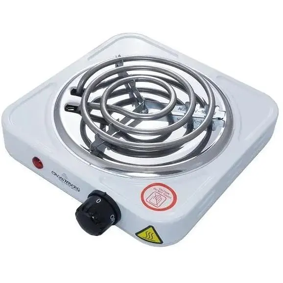 Плита одноконфоркова електрична плита Crownberg Cb 3740 переносна настільна спіральна - фото 3