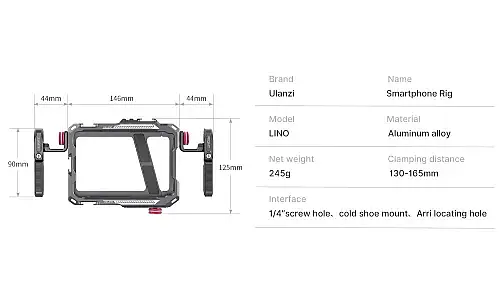 Тримач для телефона Ulanzi Vijim Metal cage for Smartphone UV-2792 Lino Black - фото 10