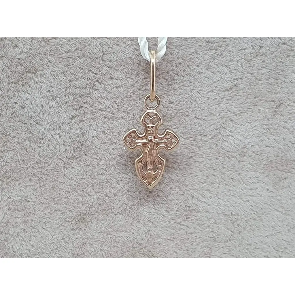 Золотой крестик Семейные драгоценности. Распятие Христа. 140911 - фото 2