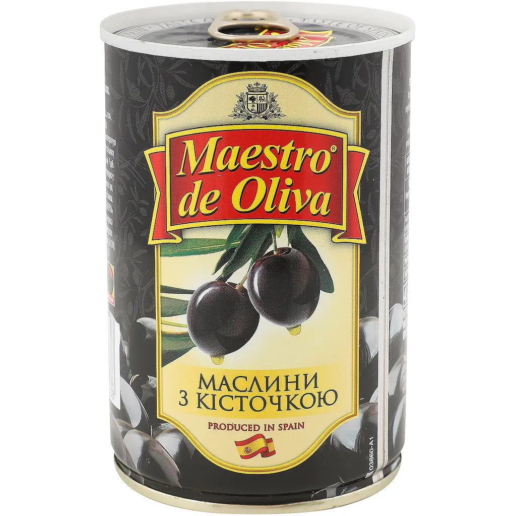 Маслини Maestro De Oliva з кісточкою 420 г (865892) - фото 3