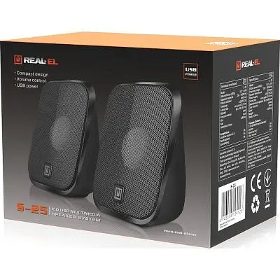 Акустична система REAL-EL S-25 USB Black (EL121100022) - фото 8