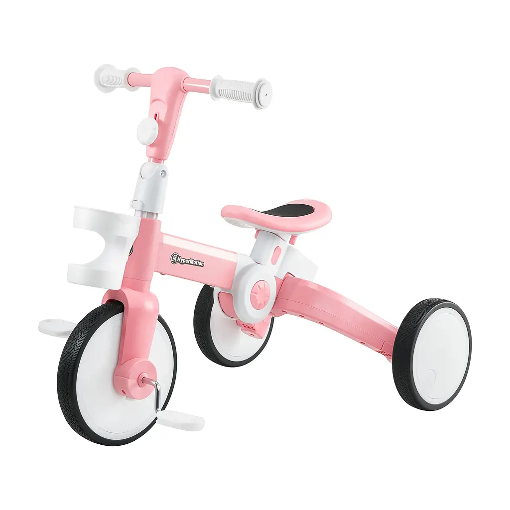 Дитячий триколісний велосипед HyperMotion Tobi Rocket з батьківською ручкою 17 см 20 см pink (TOBI ROCKET HYP PINK) - фото 7