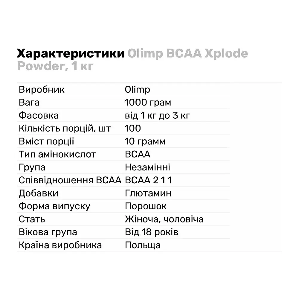 Аминокислота BCAA Olimp BCAA Xplode Powder Апельсин 1 кг - фото 2