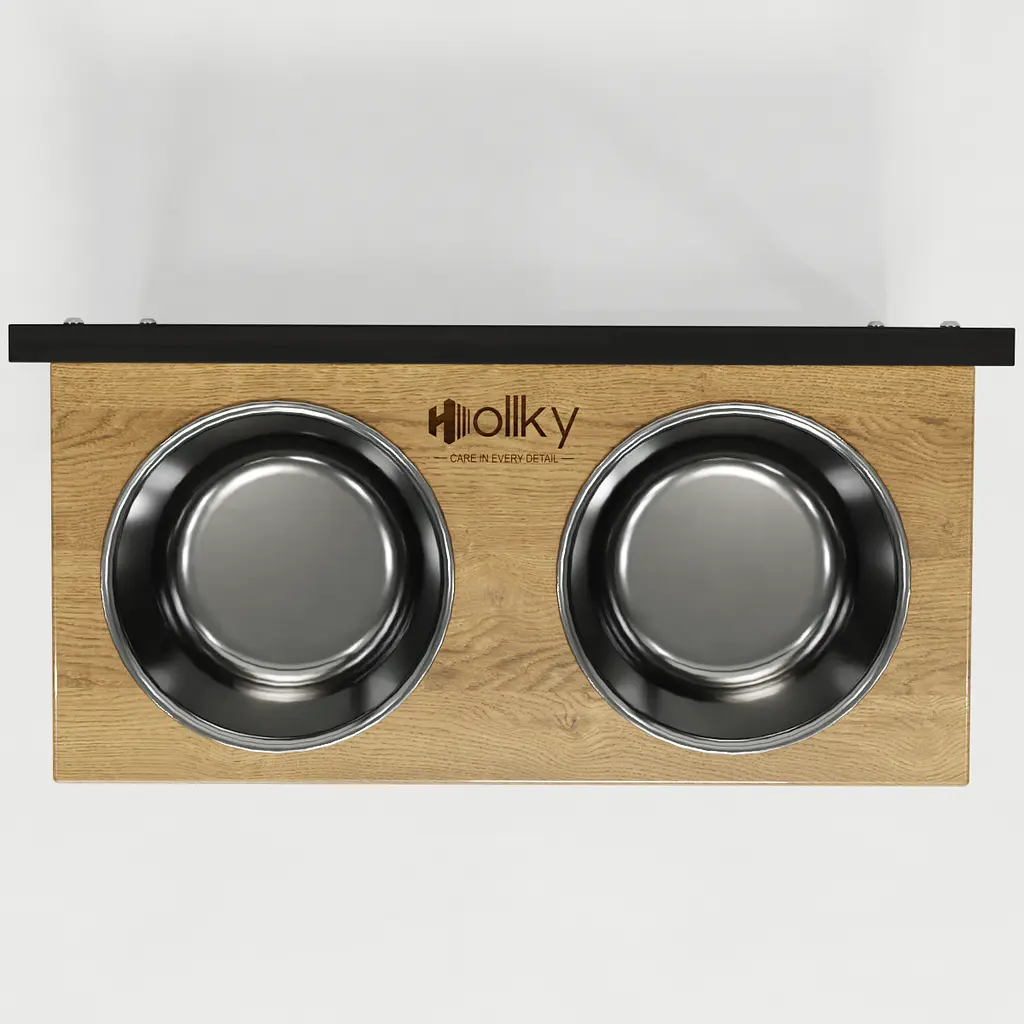 Hollky Flex L — регульовані миски на підставці для великих собак (2 × 1.8 л) - фото 8