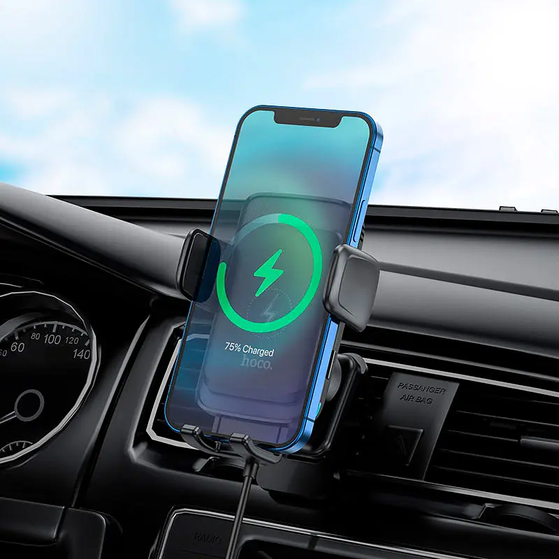 Автодержатель Hoco S35 Smart alignment 15W Car Wireless Charger с беспроводной зарядкой [761361] [82045] - фото 4