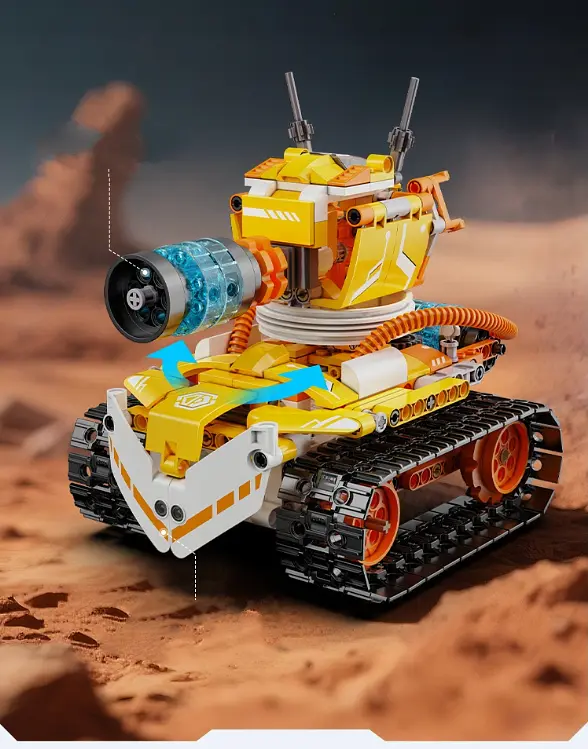 Конструктор робот програмований STEM-робот 3 в 1 Robot  W - bot CaDa з пультом і додатком робот-трансформер для дітей на радіокеруванні, 455 деталі - фото 7