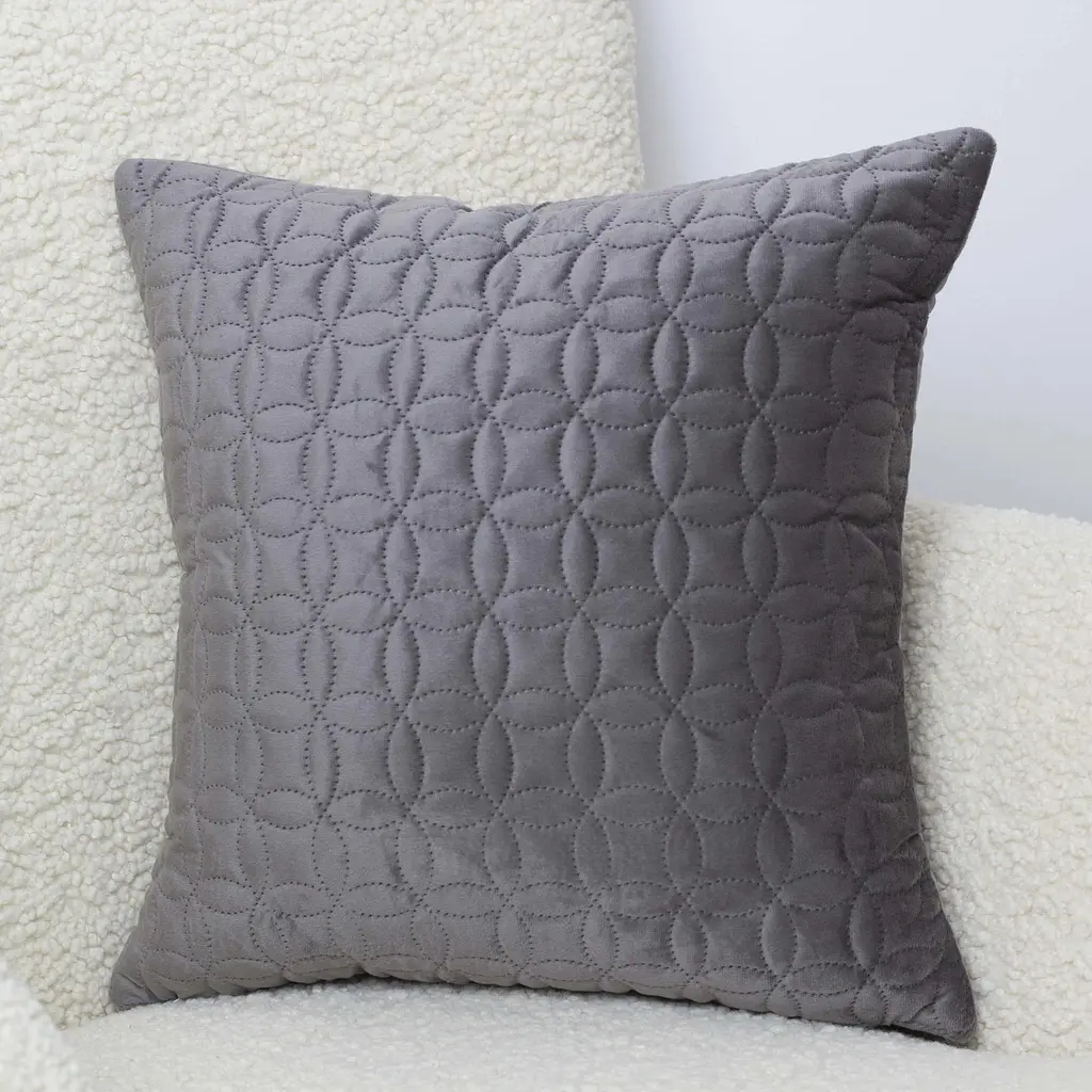 Наволочка декоративна ТЕП Velour Мозаїка 45х45 см сірий (2-05175_36297) - фото 2