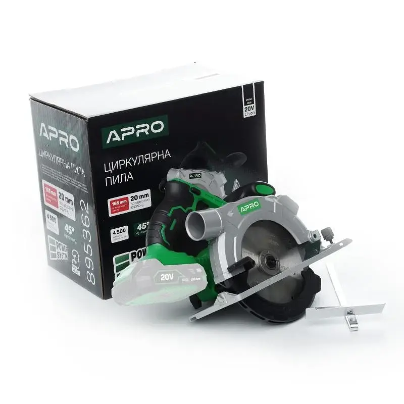 Пила циркулярная аккумуляторная Apro 20CS без АКБ/ЗУ 20B 165 мм 30412 - фото 2