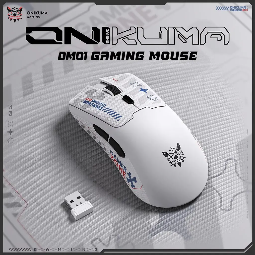 Компьютерная мышка Onikuma DM-01 Pro 12800 DPI Bluetooth для компьютера и ноутбука Белый - фото 4