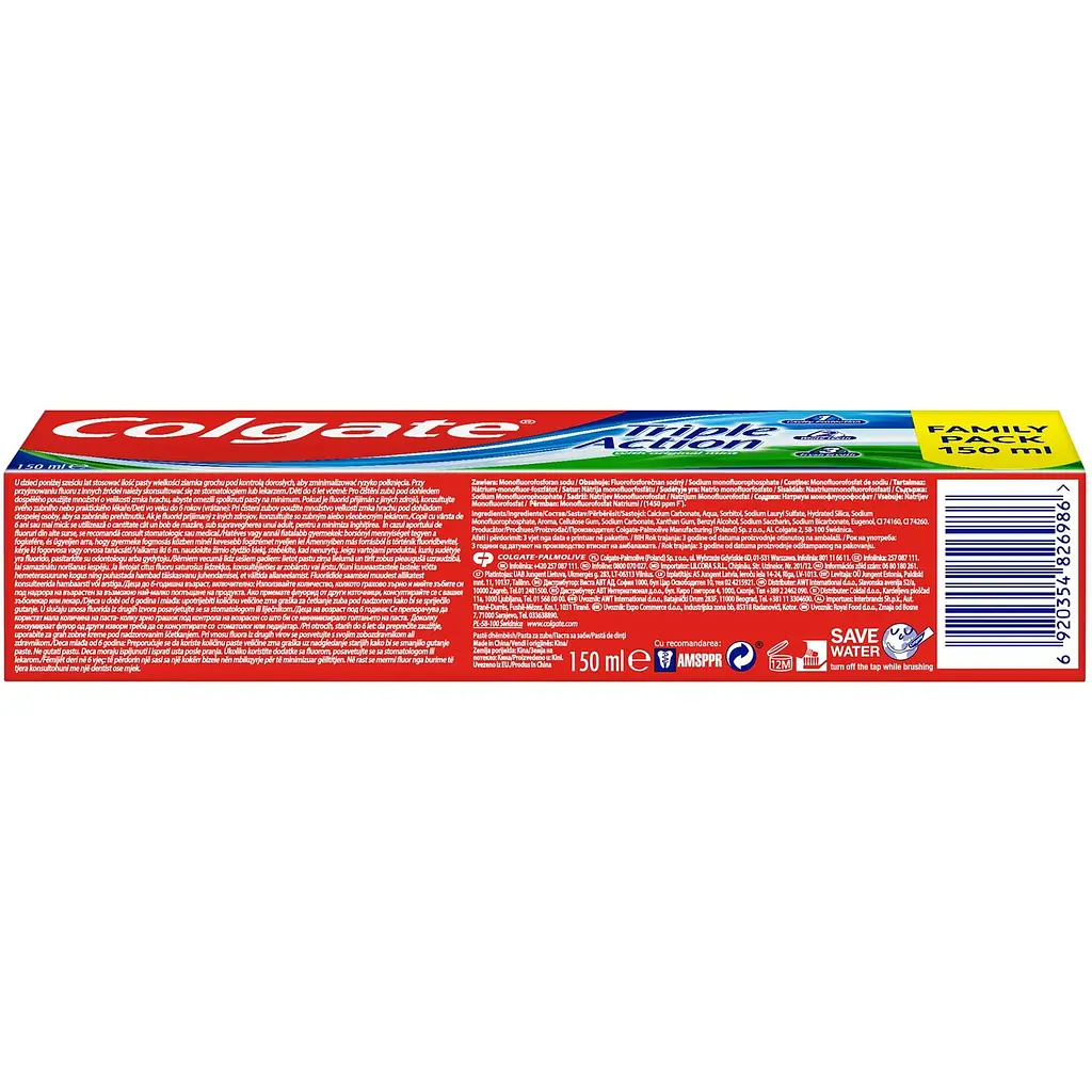 Зубна паста Colgate Colgate Triple Action Original Mint 150 мл - фото 4