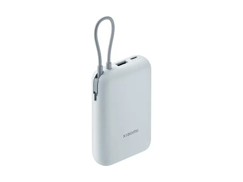 Зовнішній акумулятор (павербанк) Xiaomi 10000mAh 22.5W (Integrated Cable) (BHR9073GL) блакитний - фото 4