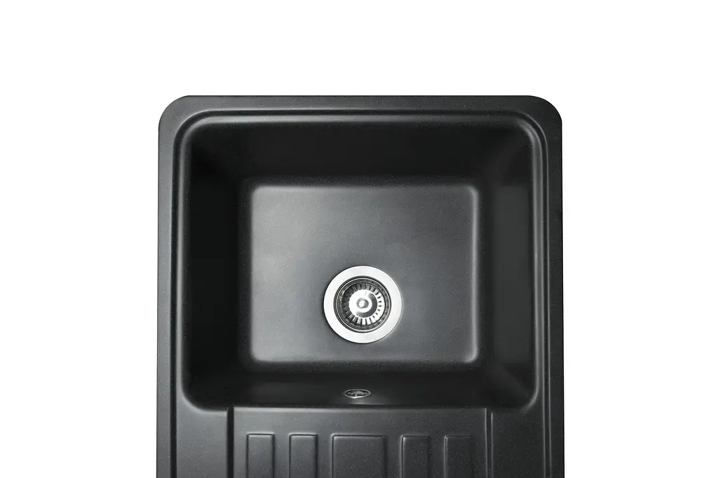 Кухонна мийка гранітна Miraggio Versal black 758x462x201 00211307, Чорний - фото 2