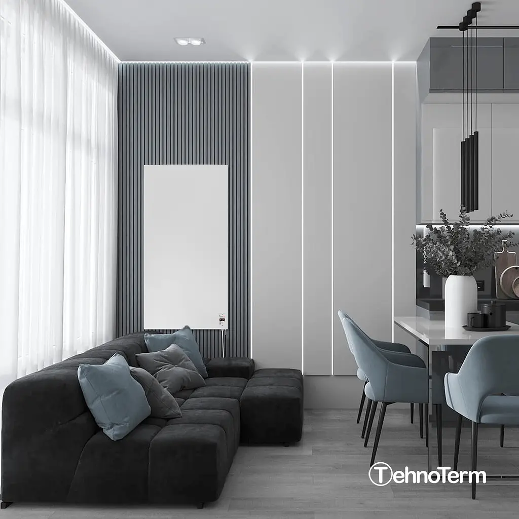 Обогреватель TehnoTerm STT-700v настенный с терморегулятором до 20 м², электрический конвектор на 700 Вт белый - фото 8