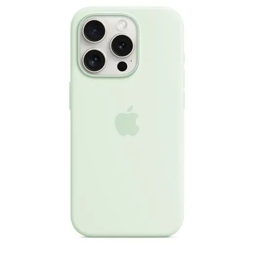 Силиконовый чехол CasePro Silicone Case with MagSafe Soft Mint для iPhone 15 Pro - фото 3
