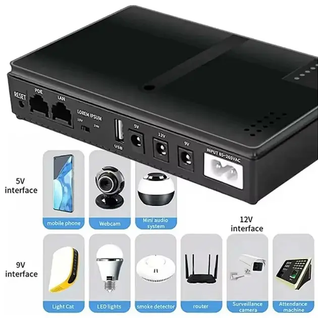 Бесперебойник UPS для WI-Fi роутера 10400maH поддерживает 5/9/12V (до 10 часов работы) - фото 10