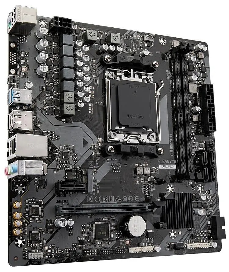 Материнська плата GIGABYTE A620M H (A620M H) (Socket AM5, AMD A620, Micro-ATX) - фото 2