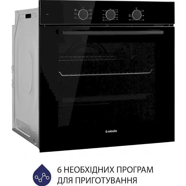Духова шафа Minola EO 665 BL чорна - фото 3