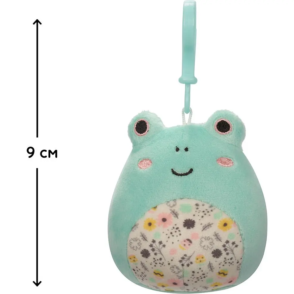 М'яка іграшка Squishmallows Жабка Фрід на кліпсі 9 см (SQCP00179) - фото 2