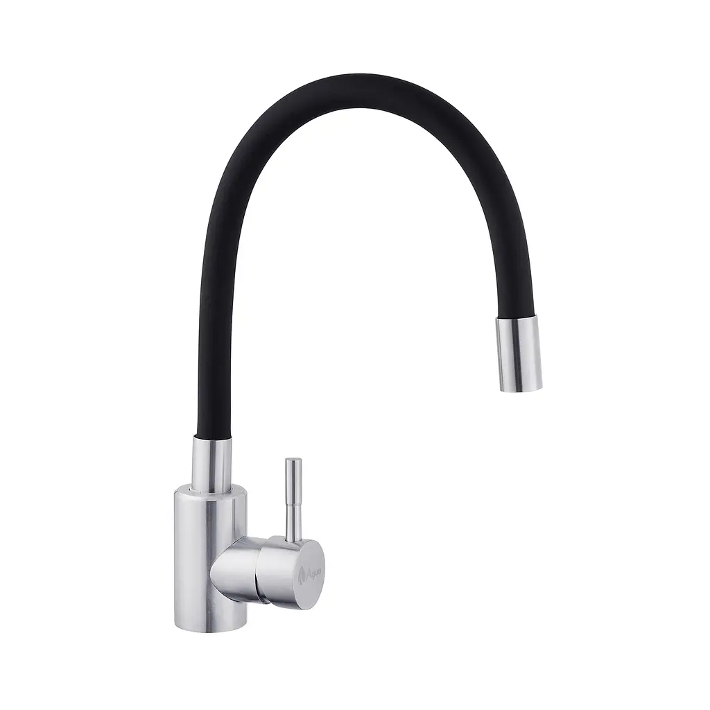 Змішувач для кухні з гнучким виливом Agua Acero-INOX035NS-1 CV023288 Хром матовий