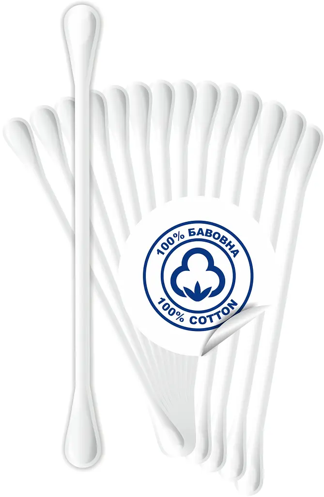 Ватные палочки Білосніжка в прямоугольной упаковке 200 шт. - фото 2