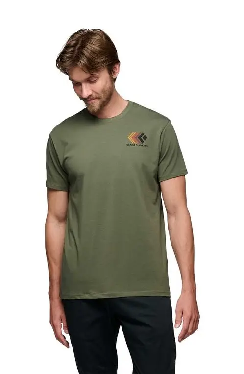 Мужская футболка Black Diamond M Faded SS Tee M Оливковый - фото 3